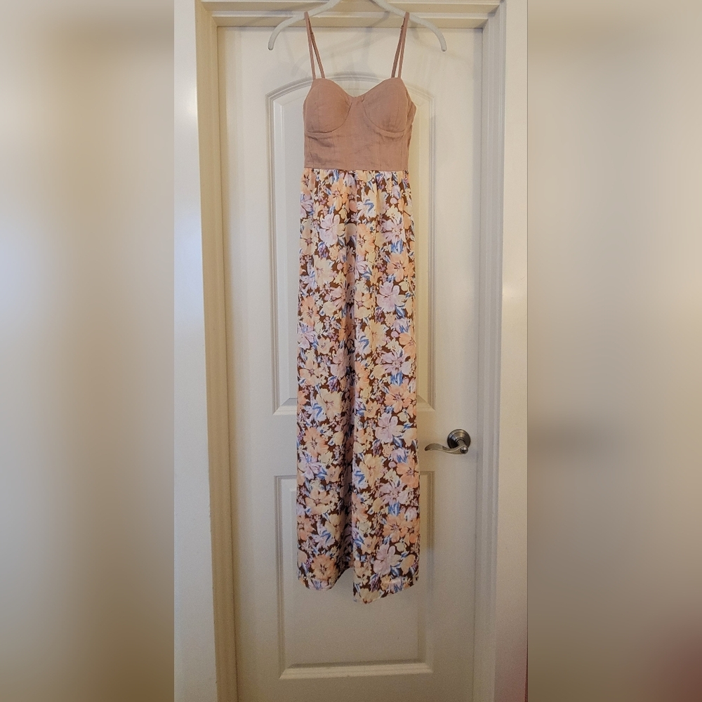 Floral Maxi Dress with Spaghetti Straps